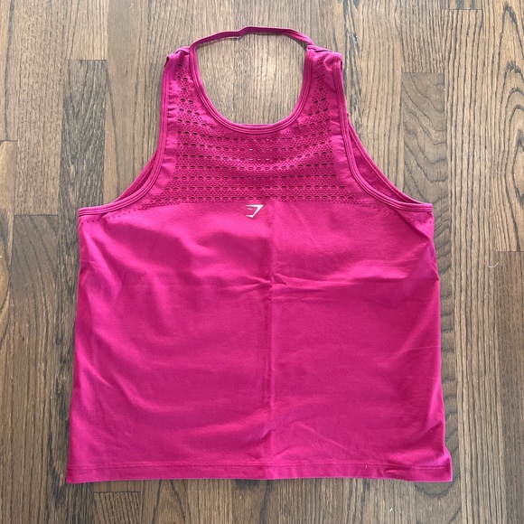 Brand new Gymshark Energy+ Seamless Loose Vest - Beet - Picture 8 of 12